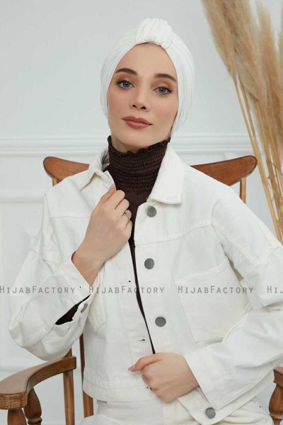 Laura - Creme Bomull Turban