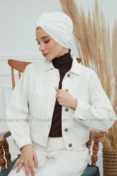 Laura - Creme Bomull Turban