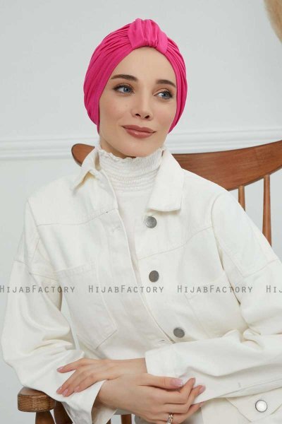 Laura - Fuchsia Bomull Turban