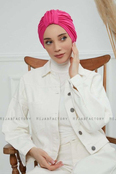 Laura - Fuchsia Bomull Turban