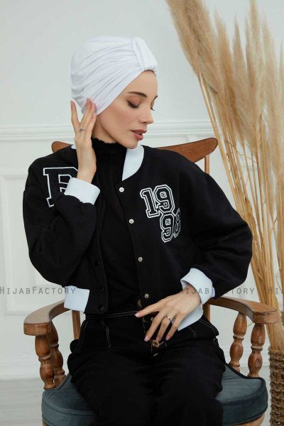 Laura - Hvit Bomull Turban