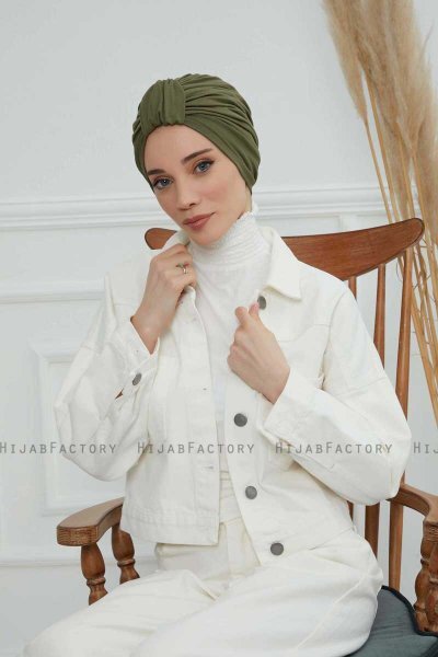 Laura - KhakiBomull Turban