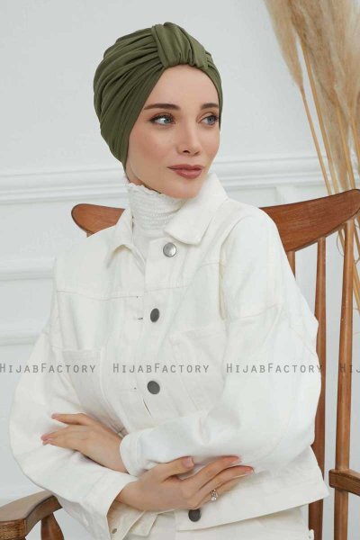 Laura - KhakiBomull Turban