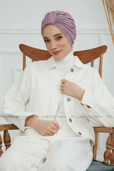 Laura - Lilac Bomull Turban