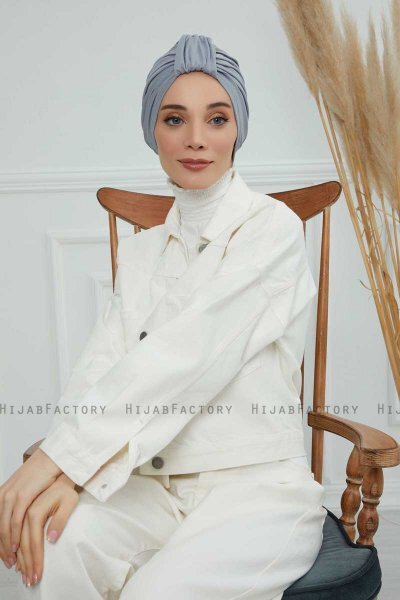 Laura - Lysegrå Bomull Turban