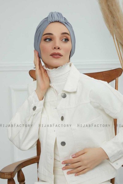 Laura - Lysegrå Bomull Turban