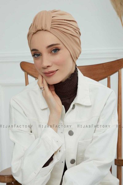 Laura - Sand Bomull Turban