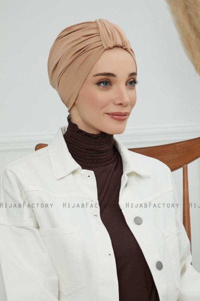 Laura - Sand Bomull Turban