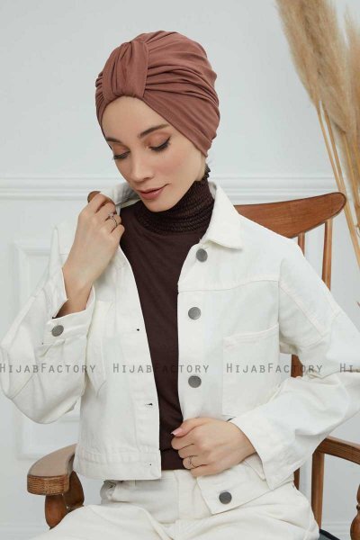 Laura - Caramel Bomull Turban