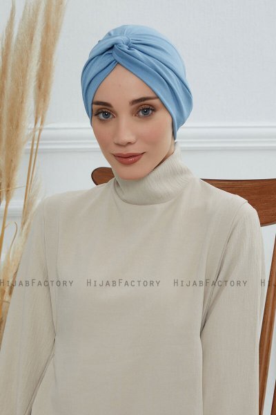 Astrid - Sky Blue Bomull Turban