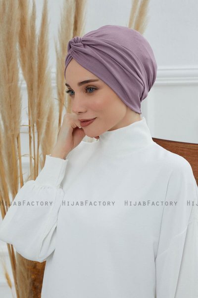 Astrid - Lilac Bomull Turban
