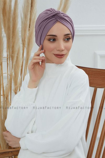 Astrid - Lilac Bomull Turban