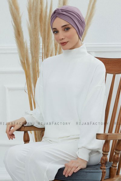 Astrid - Lilac Bomull Turban