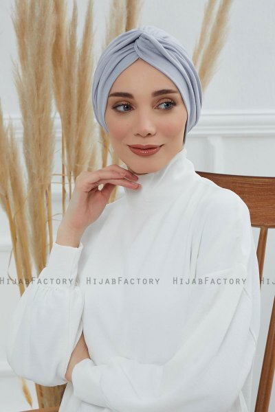 Astrid - Lysegrå Bomull Turban