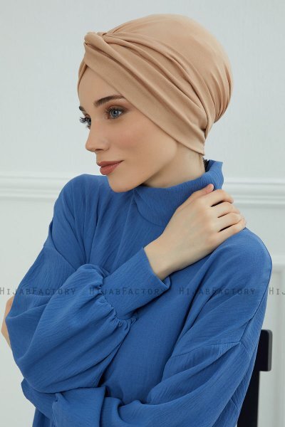 Astrid - Sand Bomull Turban