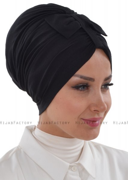 Agnes - Svart Bomull Turban - Ayse Turban