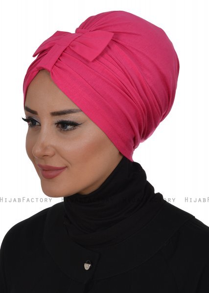 Agnes - Fuchsia Bomull Turban - Ayse Turban
