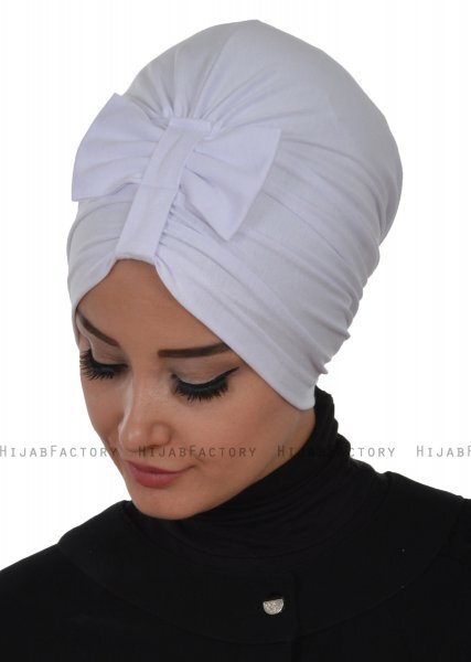 Agnes - Hvit Bomull Turban - Ayse Turban