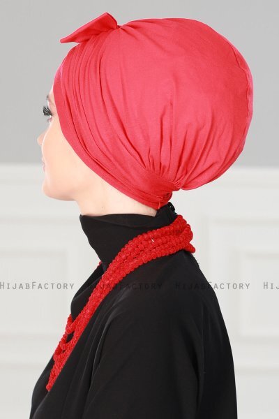 Agnes - Rød Bomull Turban - Ayse Turban