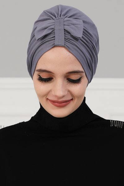 Agnes - Grå Bomull Turban - Ayse Turban