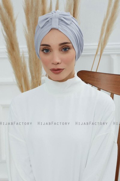 Agnes - Lysegrå Bomull Turban