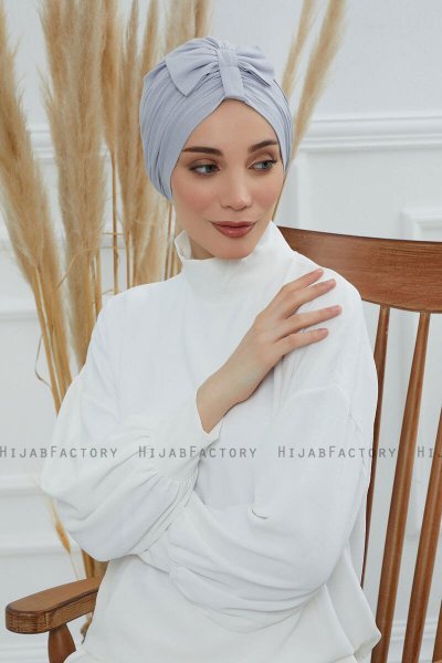 Agnes - Lysegrå Bomull Turban