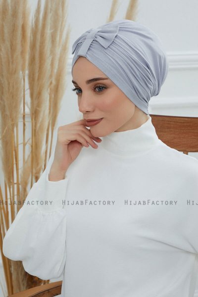 Agnes - Lysegrå Bomull Turban