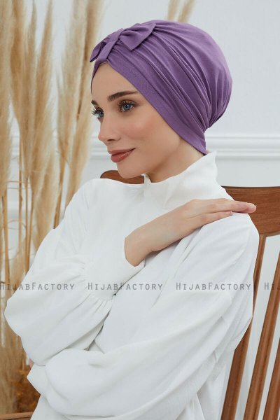 Agnes - Violet Bomull Turban