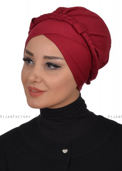 Olivia - Bordeaux Bomull Turban - Ayse Turban