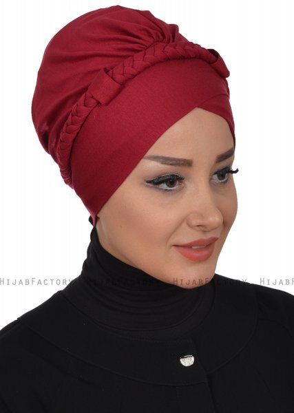 Olivia - Bordeaux Bomull Turban - Ayse Turban