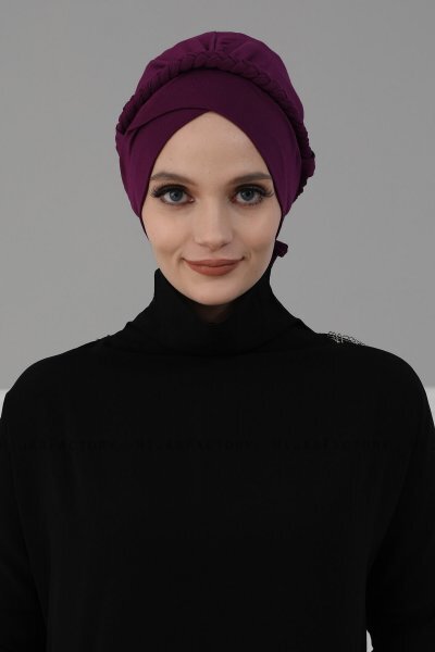 Olivia - Lilla Bomull Turban - Ayse Turban