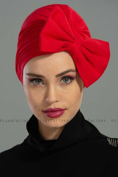 Julia - Rød Bomull Turban - Ayse Turban