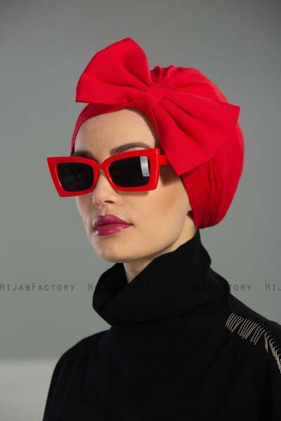 Julia - Rød Bomull Turban - Ayse Turban
