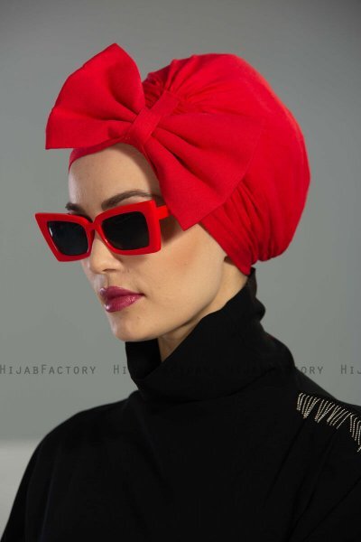 Julia - Rød Bomull Turban - Ayse Turban