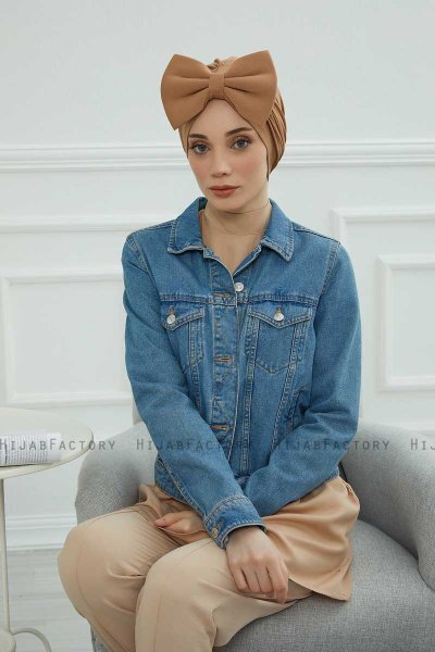 Julia - Lysebrun Bomull Turban