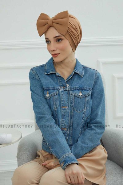Julia - Lysebrun Bomull Turban