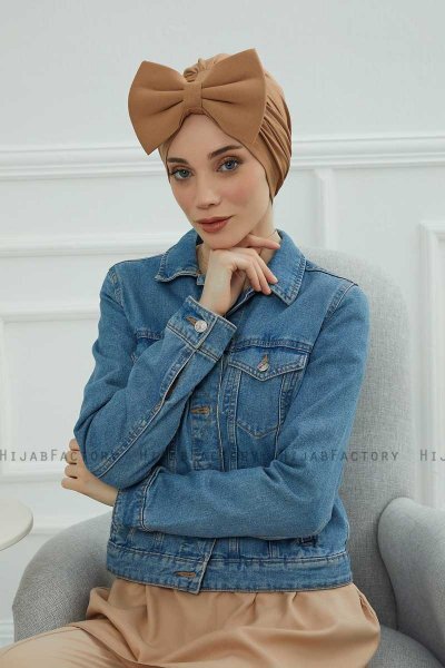 Julia - Lysebrun Bomull Turban