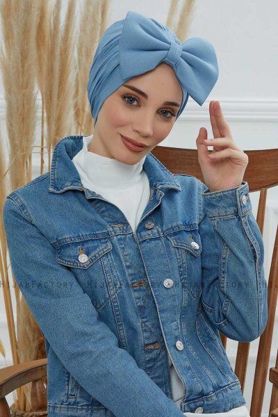 Julia - Sky Blue Bomull Turban