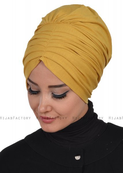 Wilma - Sennepsgul Bomull Turban - Ayse Turban