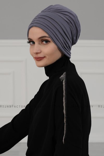 Wilma - Grå Bomull Turban - Ayse Turban