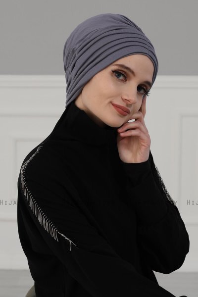 Wilma - Grå Bomull Turban - Ayse Turban