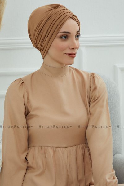 Wilma - Lysebrun Bomull Turban