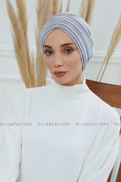 Wilma - Lysegrå Bomull Turban