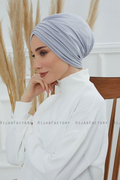 Wilma - Lysegrå Bomull Turban