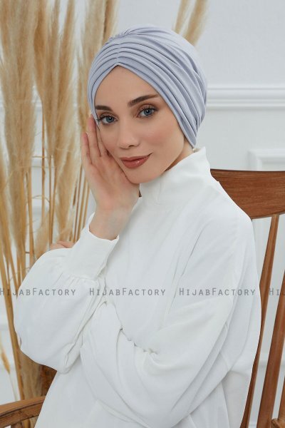 Wilma - Lysegrå Bomull Turban