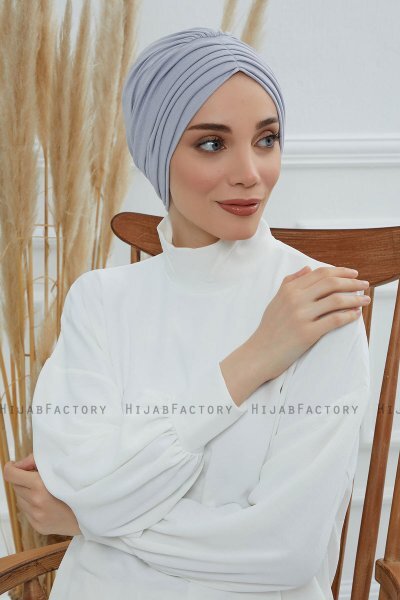 Wilma - Lysegrå Bomull Turban