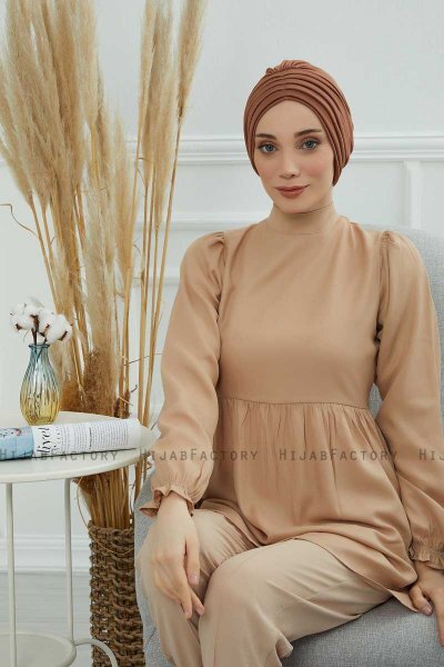 Wilma - Caramel Bomull Turban