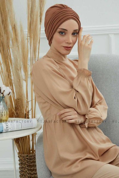 Wilma - Caramel Bomull Turban