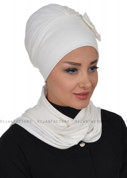 Bianca - Creme Bomull Turban