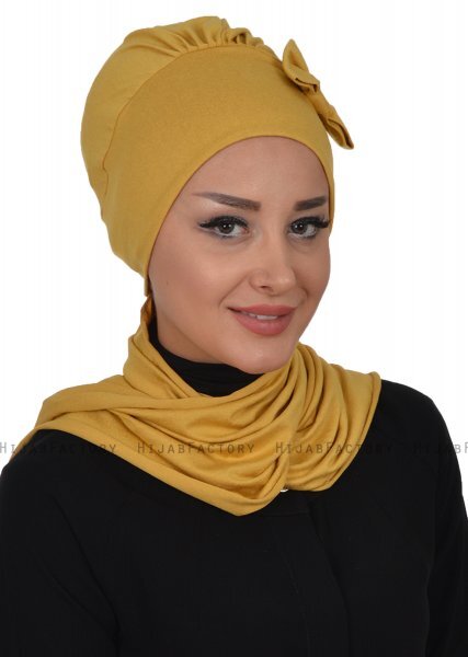 Bianca - Sennepsgul Bomull Turban